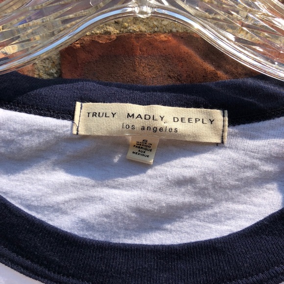 NWOT Patch Ringer Tee Shirt - Picture 4 of 4